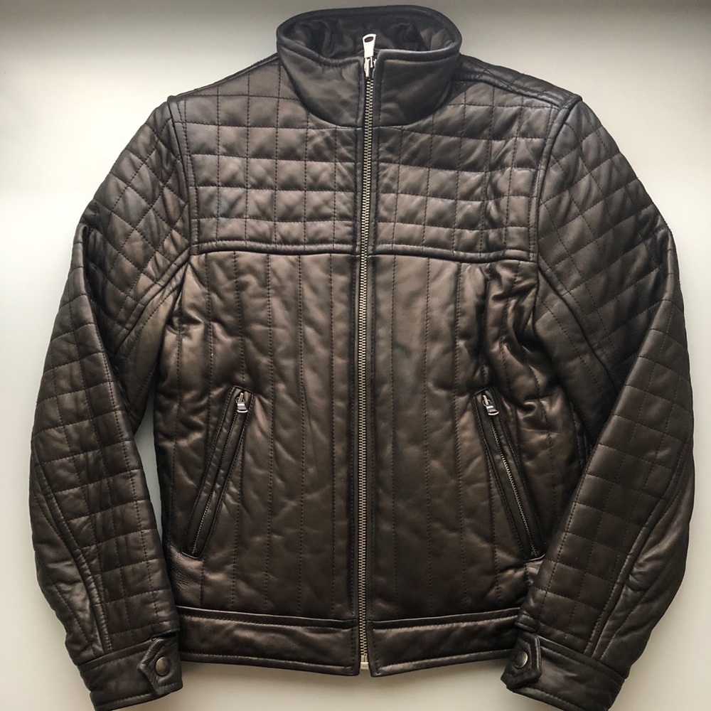 Express Men’s Genuine Leather Biker Style Jacket